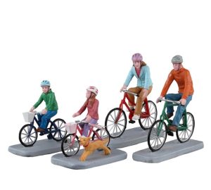 Family Bike Ride Set of 4 figurines