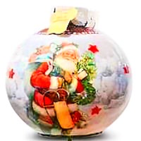 Ball w12star lights Santa