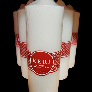 Church Pillar Candle White (7x20cmH) 98Hr