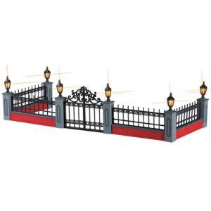 Lighted Wrought Iron Fence, Set of 5