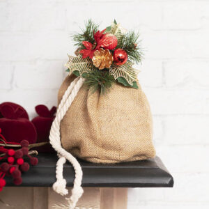Christmas Pick with Poinsettia