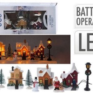 Village Scene Set of 10 29cm