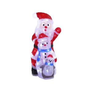 Acrylic Santa Penguin and Snowman Stacked