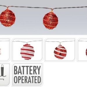 Bauble Chain Lights LED 5cm x 15cm