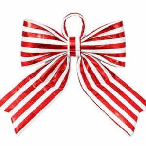Bow Red & White Stripes 47cm
