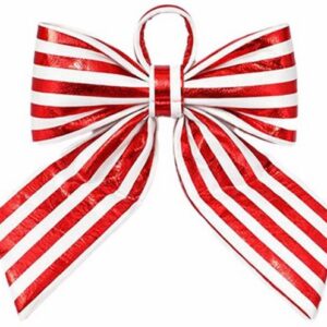 Bow Red & White Stripes 60cm