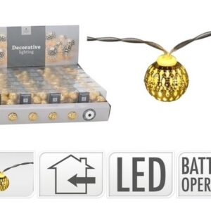 Ball Lights with Metal Decoration B/O