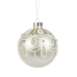 Baubles 80mm Ivory Jewel