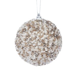 Baubles 80mm Champagne Crystals