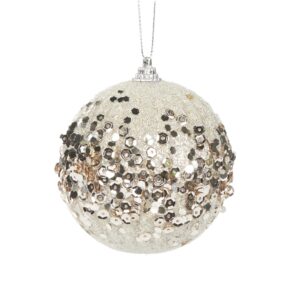 Baubles 80mm Champagne Wrapped