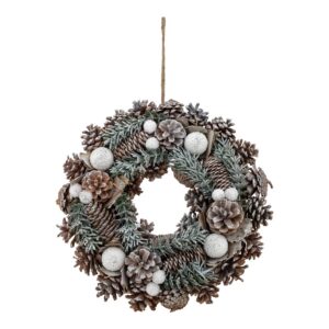 Candle Holder Silver Wreath 33cm