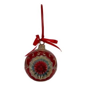 Vintage Red Ball Hanging 11cm