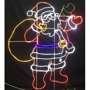 Santa Waving with Sack 160cm-LED Frame