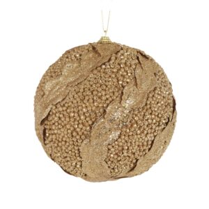 Baubles 150mm Gold Glitter Leaf