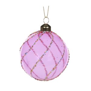 Baubles 80mm Hot Pink Sprinkles Swirl