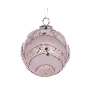 Baubles 80mm Pearl Pink Draped