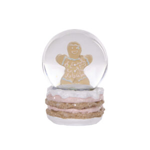 Gingerbread Man Piped Pastel Snowglobe