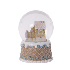 Gingerbread Piped Pastel Train Snowglobe