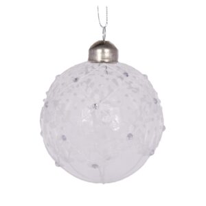 Baubles 80mm Clear Intricate Vine