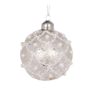 Baubles 80mm Mercury Scalloped