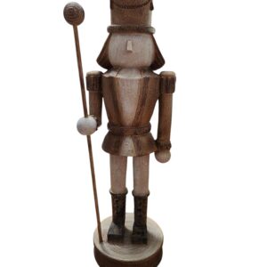 Nutcracker Woodgrain with Staff