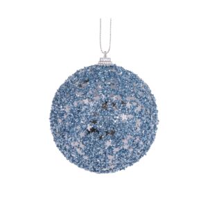 Baubles 80mm Light Blue Confetti Stars
