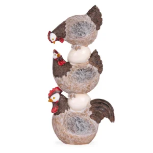 Rustic Hen Stack with Eggs