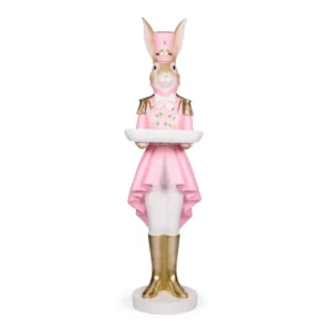 Regal Rabbit Nutcracker with Tray