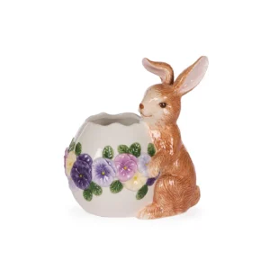 Pansy Bunny Egg Vase