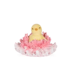 Chick in Hollyhock