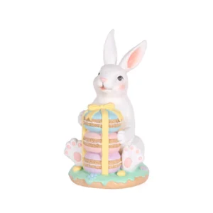 Macaron Bunny Sitting with Stack