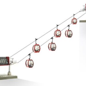 JAGERNDORFER SKI LIFT H0 RED-BLACK 1:87