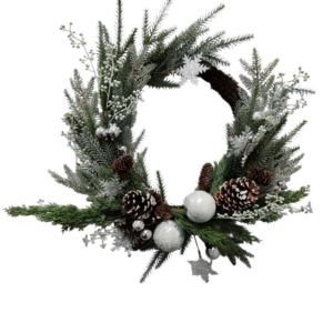 Elegant Wreath Snow 56cm