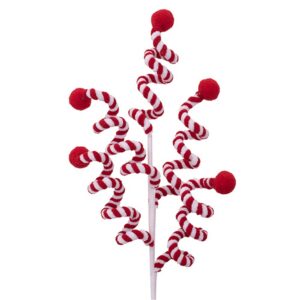 Red n White Candy Swirl w Pom Pom 65cm