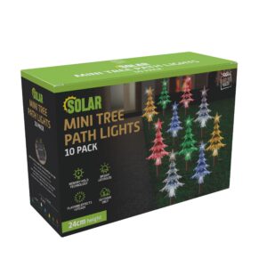 Solar Mini Tree Path Lights 10pk MultiColour