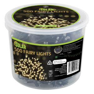 Solar Fairy Lights 500 Tub Warm White