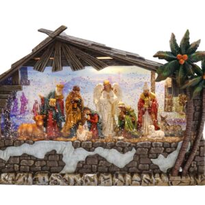 Deluxe Glitter Swirl Music Nativity Scene
