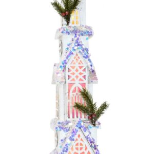 LED White Cathedral Iridescent 84cm