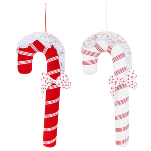 Candycane 40cm Velvet Stripe