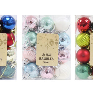 Baubles 30mm 24pk