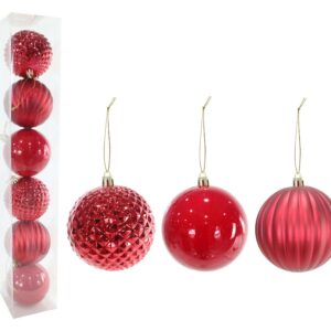 Baubles 80mm Red