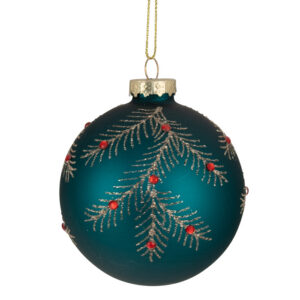 Baubles 80mm Glass Green, Red, Champagne
