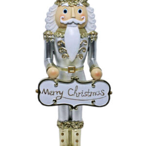 Nutcracker 34cm Holding Merry Christmas Sign