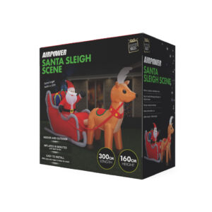 Airpower Jumbo Santa Sleigh Reindeer 300cm