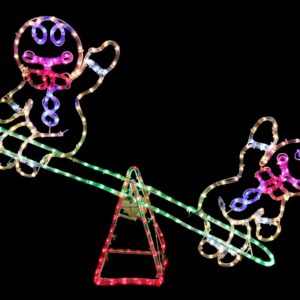 LED Ropelight Gingerbread Man Seesaw