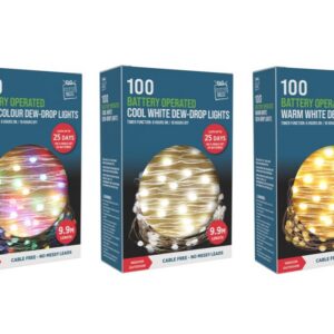 LED Dew-Drop Wire Lights 100 B/Op 10m