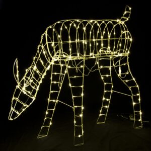 LED Giant Flexi Wrap Feeding Reindeer 105cm