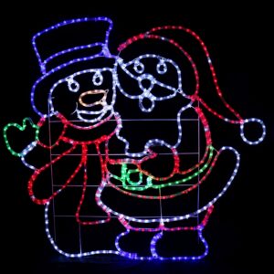 LED Ropelight Santa Snowman