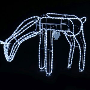 Reindeer-LED Ropelight Reindeer Feeding Movement 105cm