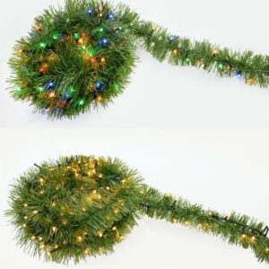 Pre-Lit Tinsel Garland 10m